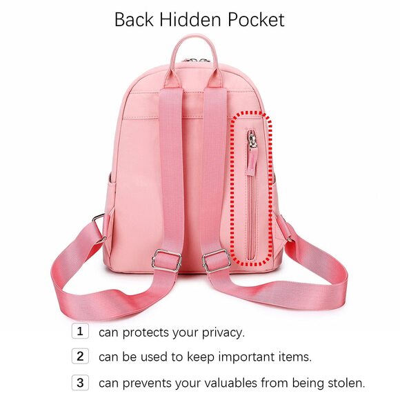 6526 Mini Backpack Purse Teen Girls 11 inch Backpack Small Fashion Bag Pink